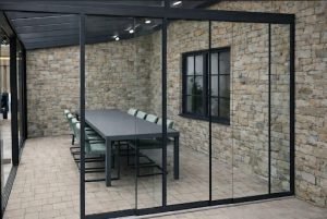 Glass sliding walls
